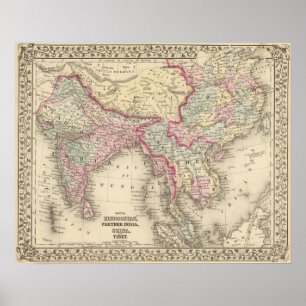 Poster Hindoostan, Inde plus lointaine, Chine, Thibet 2