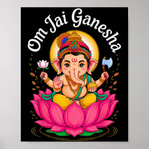 Poster Hindu Ganesha Puja Elephant Dieu Inde Méditation Y