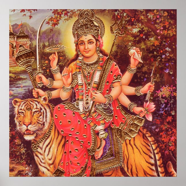 POSTER HINDU GODDESS DURGA (Devant)
