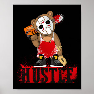 Poster Hip hop Lover Hockey Mask Teddy Bear Fun Entrepren