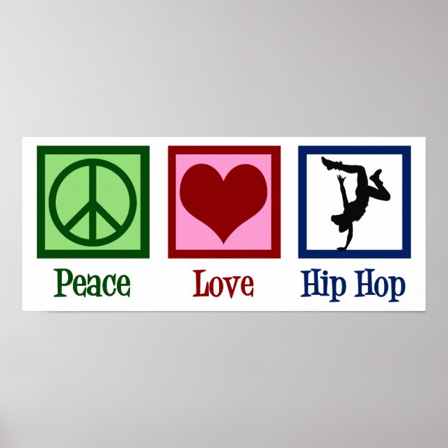 Poster Hip hop Peace Love (Devant)