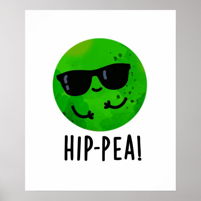 Poster Hip-Pea amusant Hip Pea Pun (Devant)