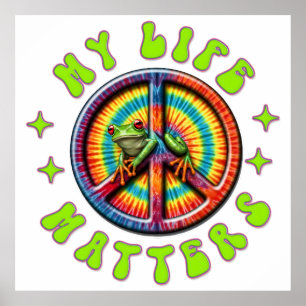 Poster Hippie Amour Paix La Vie Compte Personnalisé
