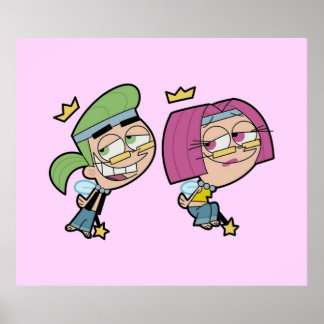 Poster Hippie Cosmo Et Wanda