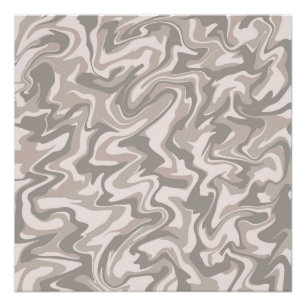 Poster Hippie les années 70 Gris Marbre Liquide Swirl Boh