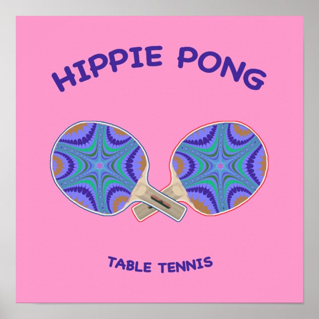 Poster Hippie Pong Ping Pong (Devant)