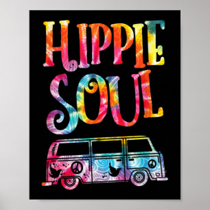 Poster Hippie Tie Dye Van Hippie Soul