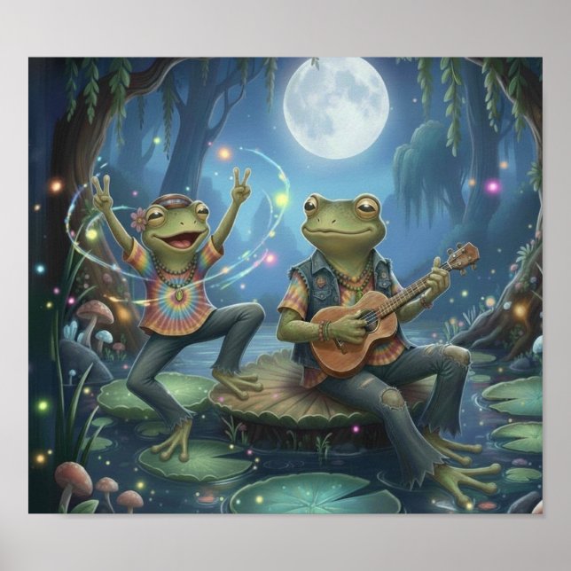 Poster HippieFrogMusician2 (Devant)