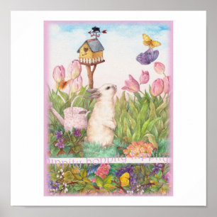 Poster Hippity Hoppity Birmingham Bunny de Pâques