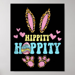 Poster Hippity Hoppity Easter Bunny Egg chasse Rabbit Sp