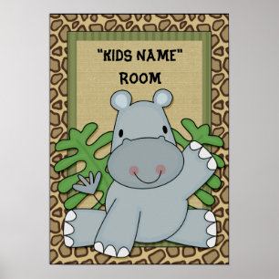 Poster Hippo pour enfants