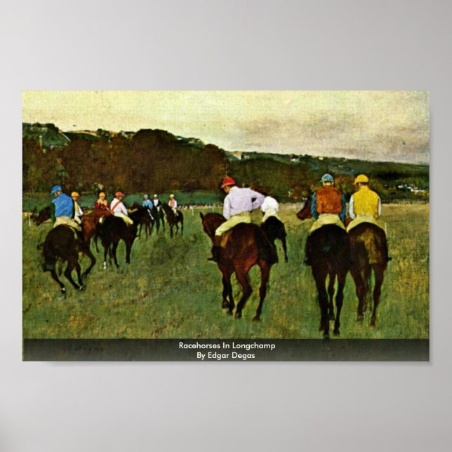 Poster Hippocampe En Longchamp Par Edgar Degas (Devant)