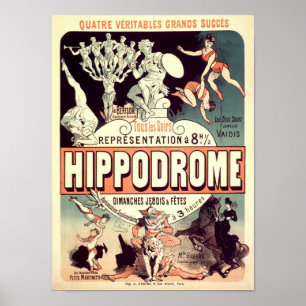 Poster Hippodrome Publicité Vintage en français