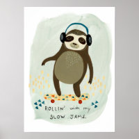 Hipster Sloth | Rollin' Avec Mes Jams Lents