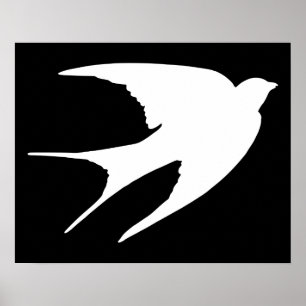 Poster Hirondelle à la grange