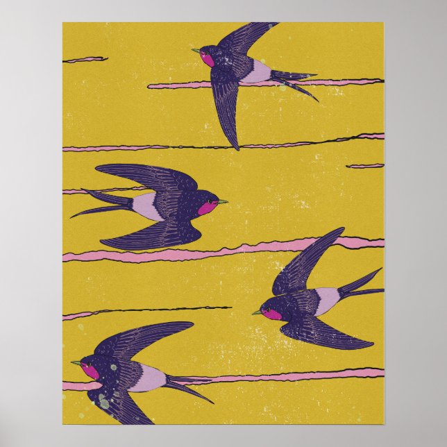 Poster Hirondelles (Devant)
