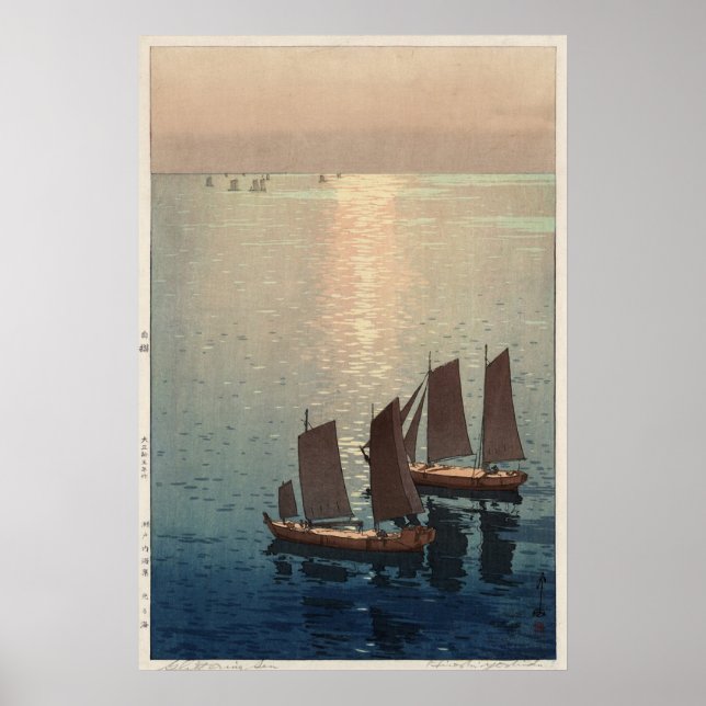 Poster Hiroshi Yoshida Hikaru umi (Devant)