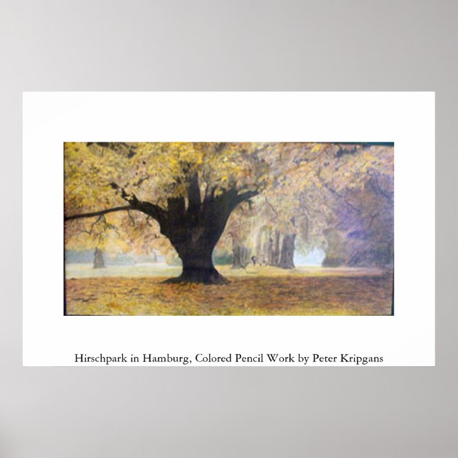 Poster Hirschpark à Hambourg (Devant)