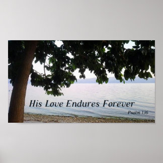 Poster His Love Endures Forever Psalm 136 