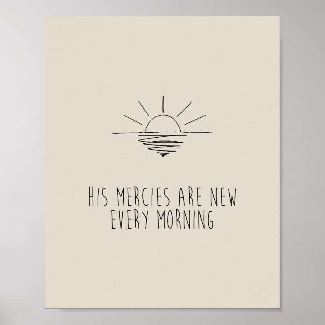 Poster His Mercies Are New Every Morning (Devant)