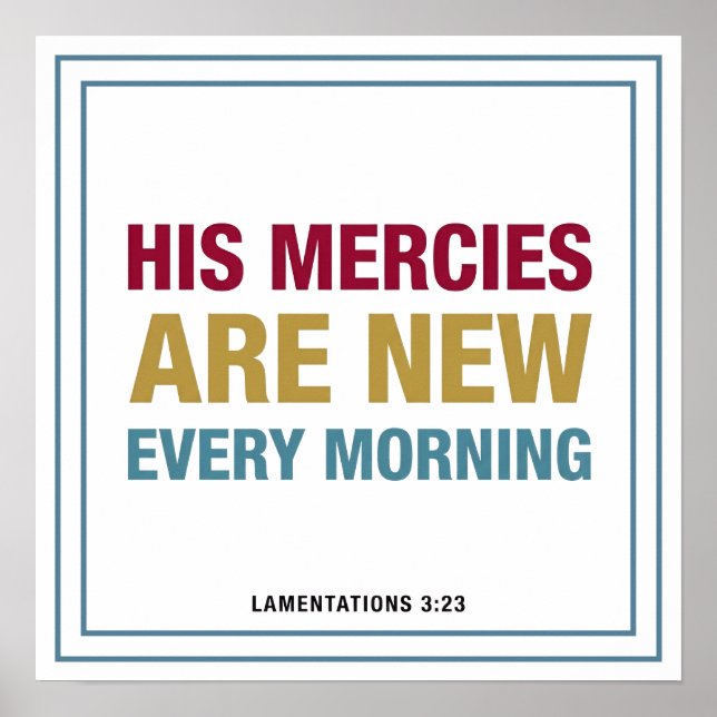 Poster His Mercies Are New Every Morning Bold Clean (Devant)