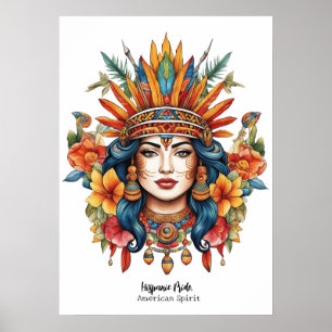 Poster Hispanic Pride, American Spirit.