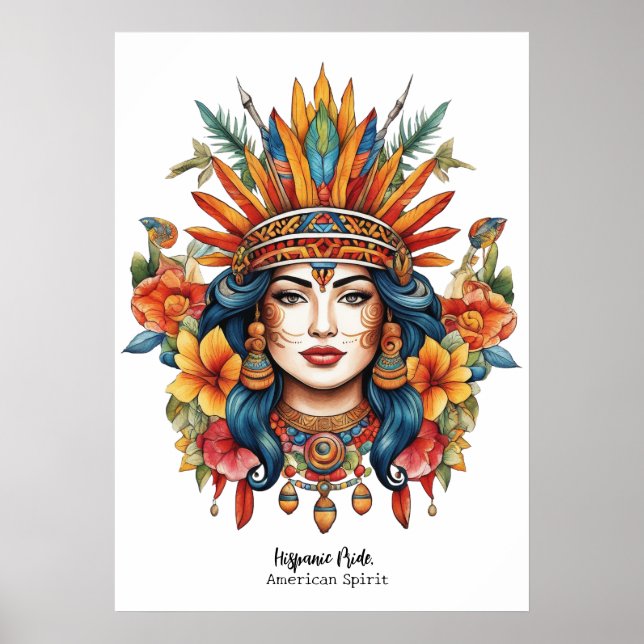 Poster Hispanic Pride, American Spirit. (Devant)