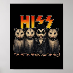 Poster Hiss Possum Rock Band Costume Halloween Party Port