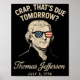 Poster Histoire amusante Thomas Jefferson 3 juillet 1776