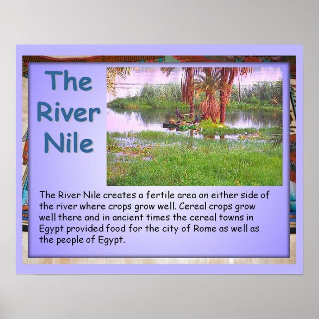 Poster Histoire, Ancien Nil du fleuve Egypte (Devant)
