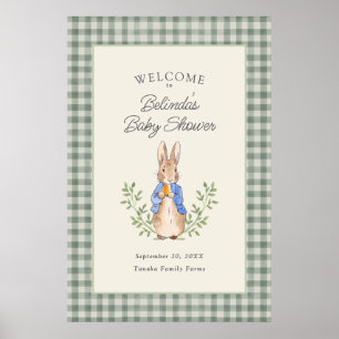 Poster Histoire Classique de Lapin de Baby Shower Bienven