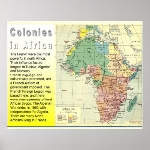 Poster Histoire, Colonisation, colonies en Afrique
