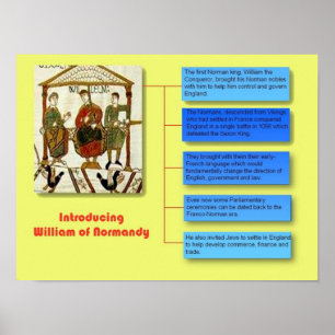 Poster Histoire, Conquête normande de la Grande-Bretagne,