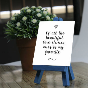 Poster Histoire d'amour romantique Mariage Calligraphie K