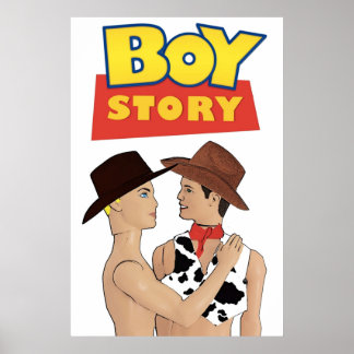 Poster Histoire de garçon Amusant Gay Intérêt LGBT Design