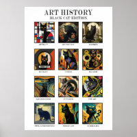Histoire de l'art Funny Chat Noir Artwork Styles E