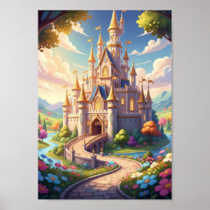 Poster Histoire de Royaume de Château de Conte de Fées Cl