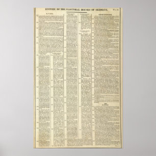 Poster Histoire des Chambres électorales de l'Allemagne
