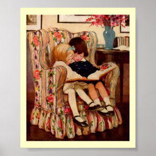 Poster Histoire des enfants victoriens Livre Art
