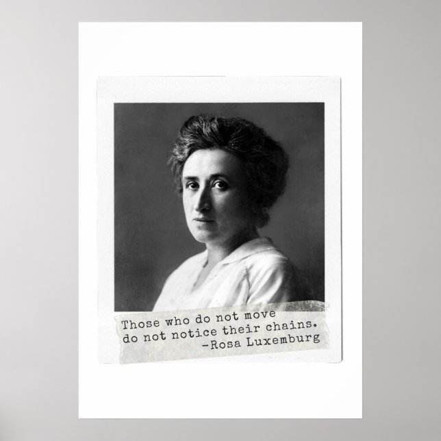 Poster Histoire des femmes : Rosa Luxembourg Citation sur (Devant)