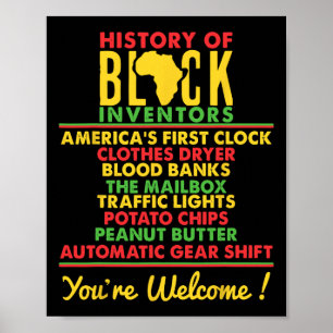 Poster Histoire des inventeurs noirs oubliés Histoire des