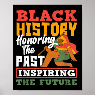 Poster Histoire des Noirs honorant le passé inspirant l'a