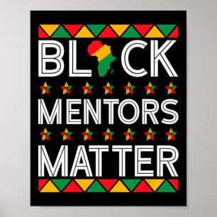 Poster Histoire des Noirs Mois Mentors Problème Amérique 