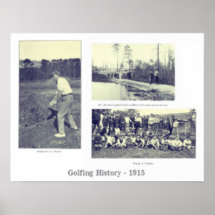Poster Histoire du golf 1915 Imprimer