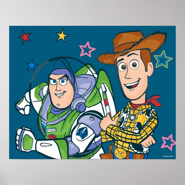 Poster Histoire du jouet | Buzz & Woody
