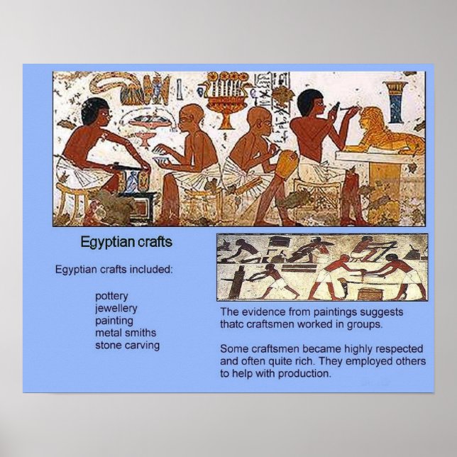 Poster Histoire, Egypte ancienne, artisanat égyptien (Devant)