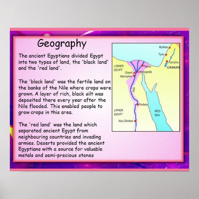 Poster Histoire, Égypte ancienne Géographie (Devant)