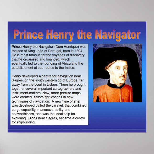 Poster Histoire, Exploration, Prince Henry le Navigateur (Devant)