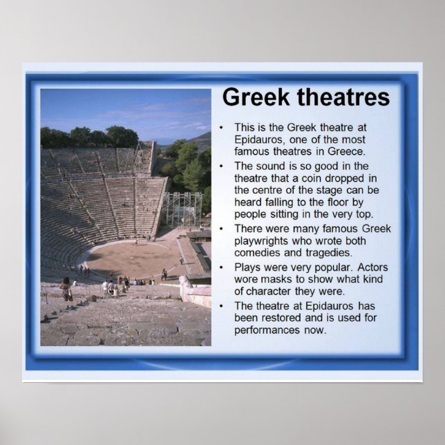 Poster Histoire, Grèce antique, Théâtres (Devant)