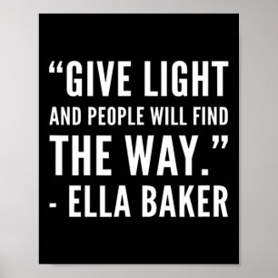 Poster Histoire noire - Ella Droits civiques Baker Africa